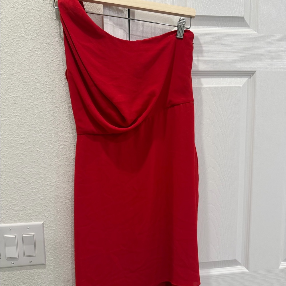 Red One-Shoulder Women's Mini Dress